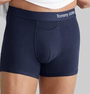 New Tommy John Supima Cool Cotton 4" Boxer Briefs, Navy Size Small